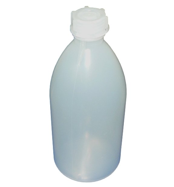 301-770507 LDPE LÁHEV 500 ML NATUR ÚZKOHRDLÁ KULATÁ, BEZ UZÁVĚRU