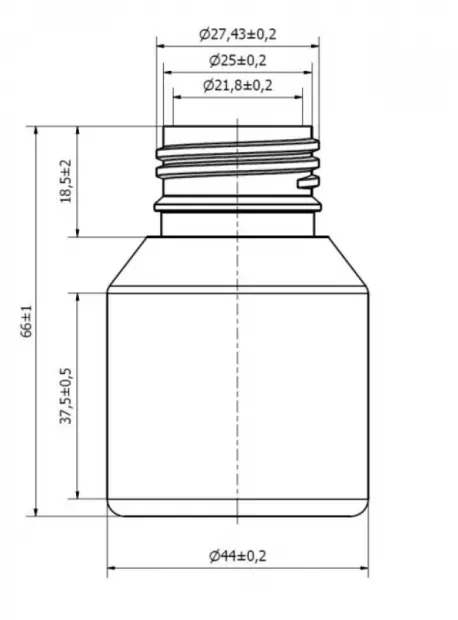 LÁHEV HDPE 50 ML NATUR COLA, BEZ UZÁVĚRU