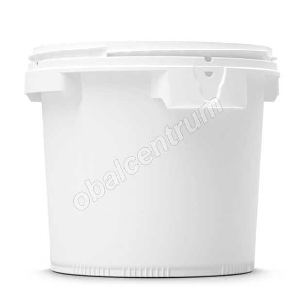 PLASTOVÝ KBELÍK 6 L HDPE BÍLÝ CLICK-PACK 6L UN X6/Y9 KÓNICKÝ VČETNĚ MODRÉHO ŠROUBOVACÍHO VÍKA a ČERVENÉ POJISTKY