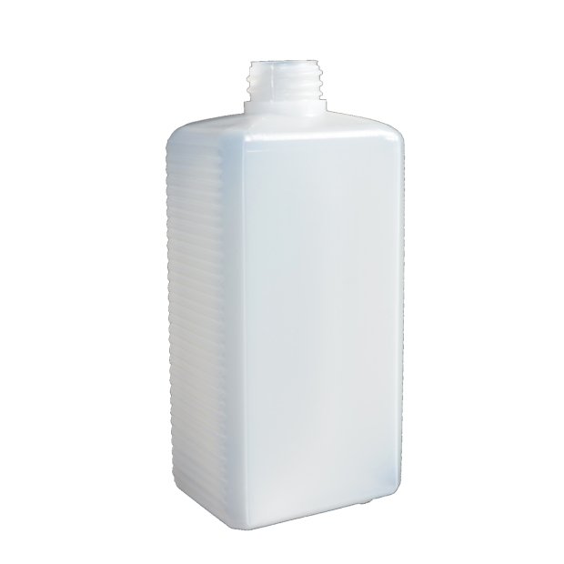 LÁHEV HDPE 500 ML NATUR 28/400 HRANATÁ ROZM. CA 77 X 54 X 160 MM, CA 40 G, BEZ UZÁVĚRU