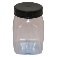 310-70597 PVC DÓZA 200 ML ČIRÁ ŠIROKOHRDLÁ HRANATÁ, BEZ UZÁVĚRU